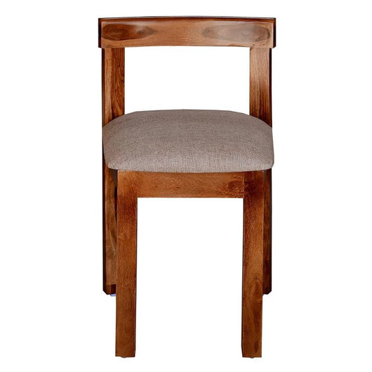 ADOUER WOOD "Modern Wooden Dining Chair with Cushioned Seat and Open Backrest"