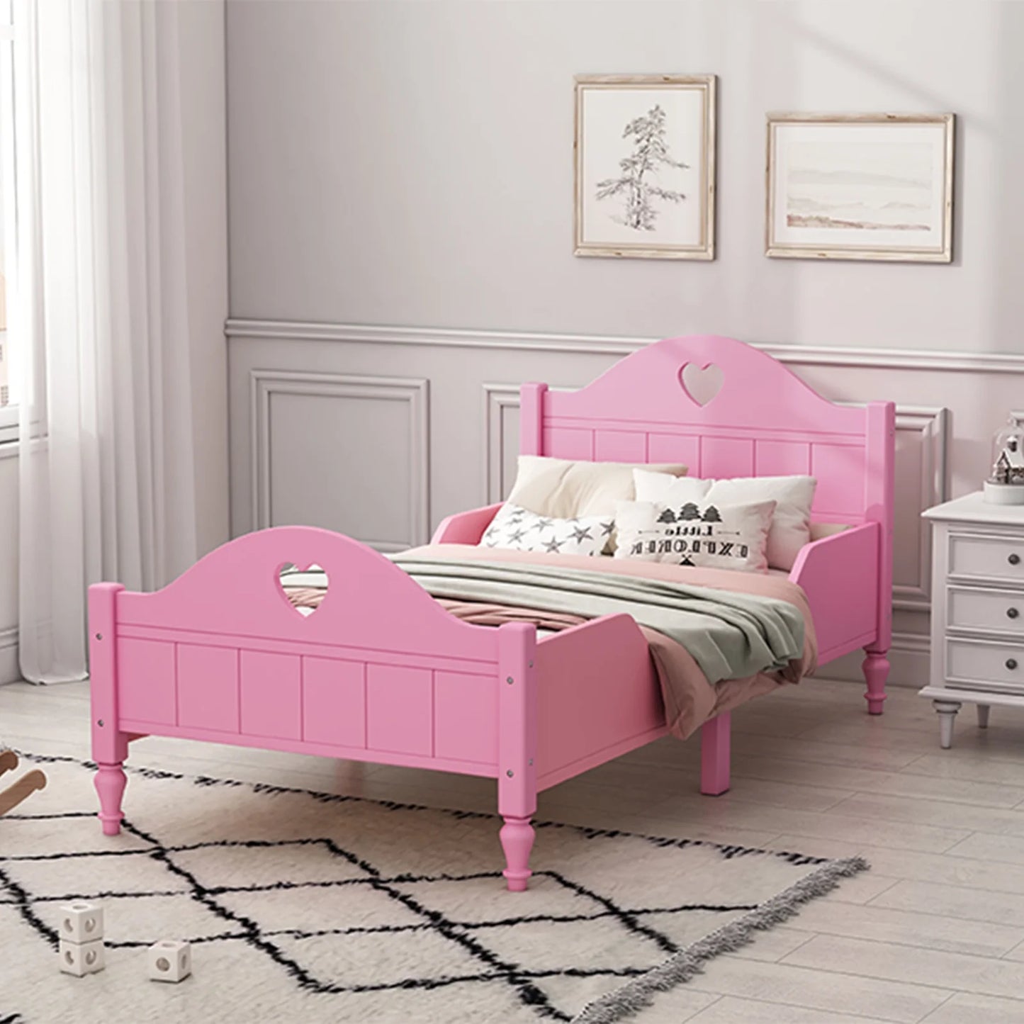 ADOUER WOOD Handcrafted Solid Sheesham Wood Classic Bed for kids