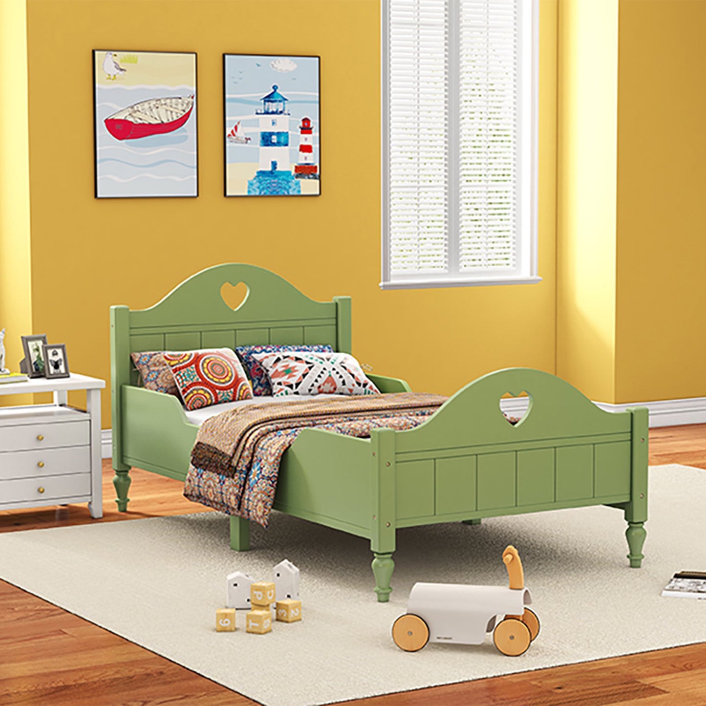 ADOUER WOOD Handcrafted Solid Sheesham Wood Classic Bed for kids