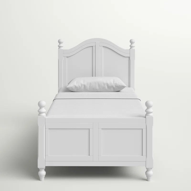 ADOUER WOOD Solid Sheesham Wood Classic White Bed For Kids