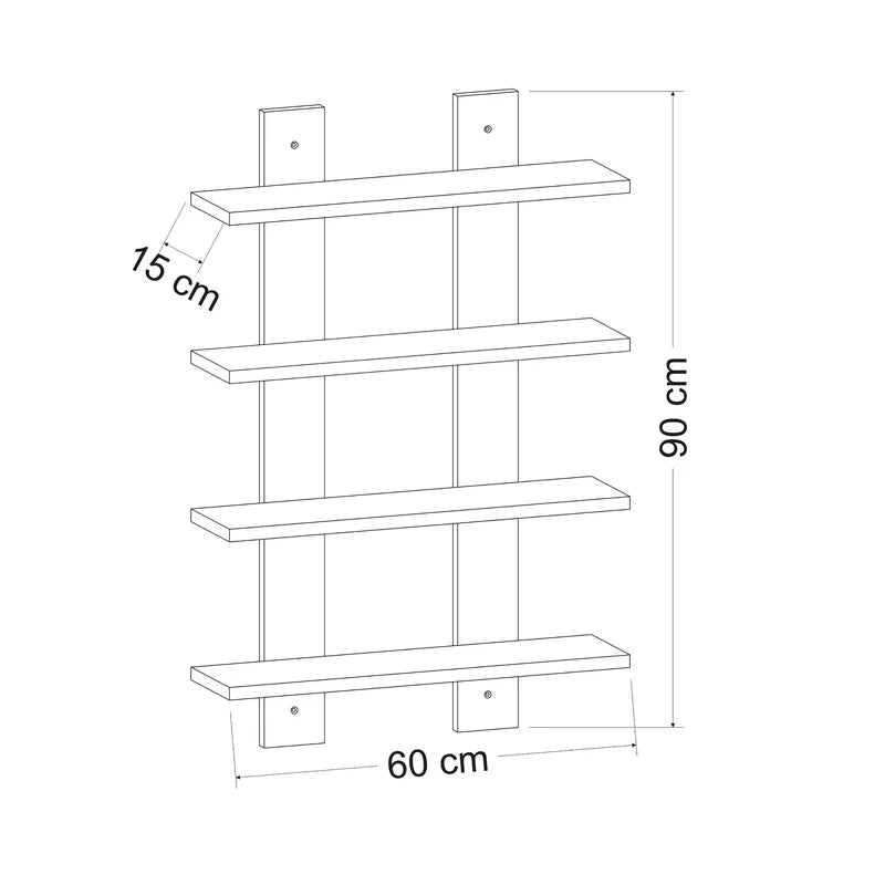 ADOUER WOOD Sheesham Wood Multi Use Open Shelfs Wall Shelve