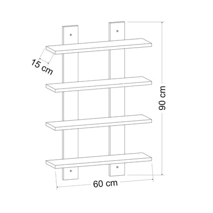 ADOUER WOOD Sheesham Wood Multi Use Open Shelfs Wall Shelve