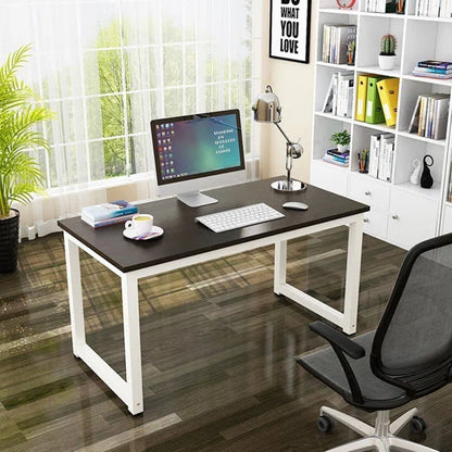 Great Choice Solid Wood Black Top & White Leg Study and Computer Table for Home & Office