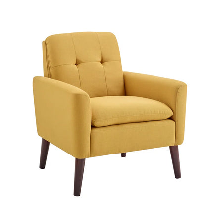 ADOUER WOOD Solid Wood Frame Upholstered Arm Chair