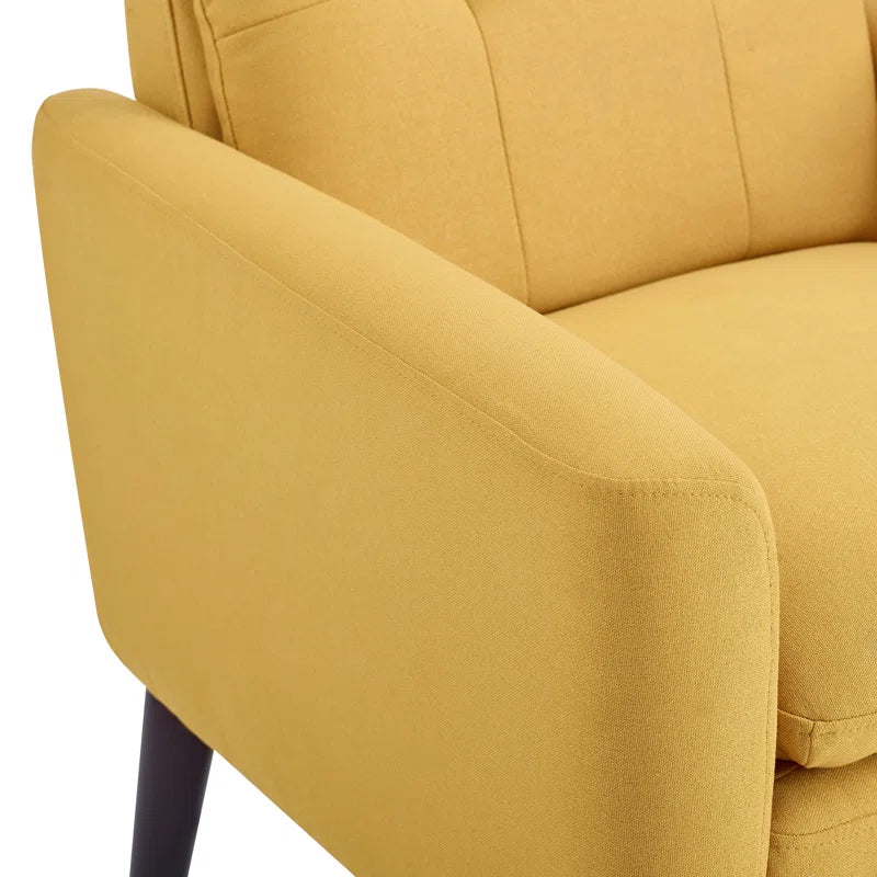 ADOUER WOOD Solid Wood Frame Upholstered Arm Chair