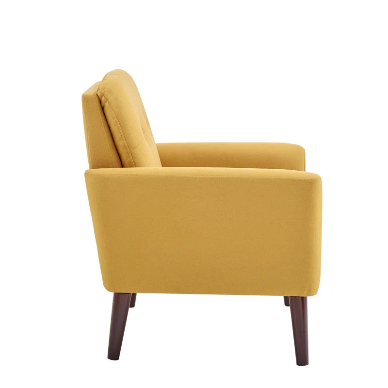 ADOUER WOOD Solid Wood Frame Upholstered Arm Chair