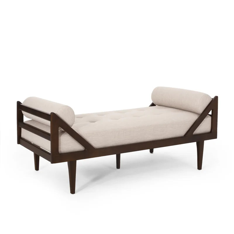 ADOUER WOOD Solid Sheesham Wood Outdoor 2 Seater Chaise Lounge Sofa