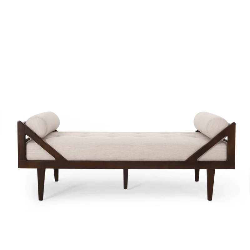 ADOUER WOOD Solid Sheesham Wood Outdoor 2 Seater Chaise Lounge Sofa