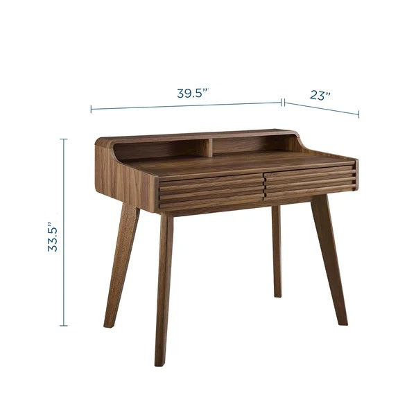 Stylish Look Solid Acacia Wood 2 Drawer & Monitor Shelf Study Table