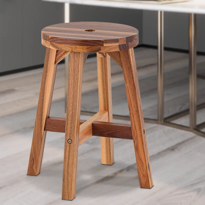 ADOUER WOOD Solid Acacia Wood Multi-Purpose Stool