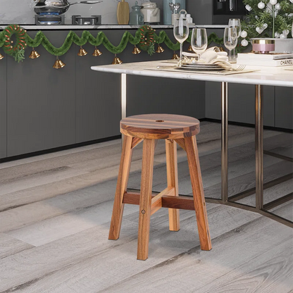 ADOUER WOOD Solid Acacia Wood Multi-Purpose Stool