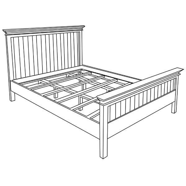 Adouer Wood "Solid Sheesham Wood Bed Frame – Elegant White Finish"