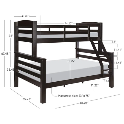 ADOUER WOOD Solid Sheesham Wood Bunk Bed