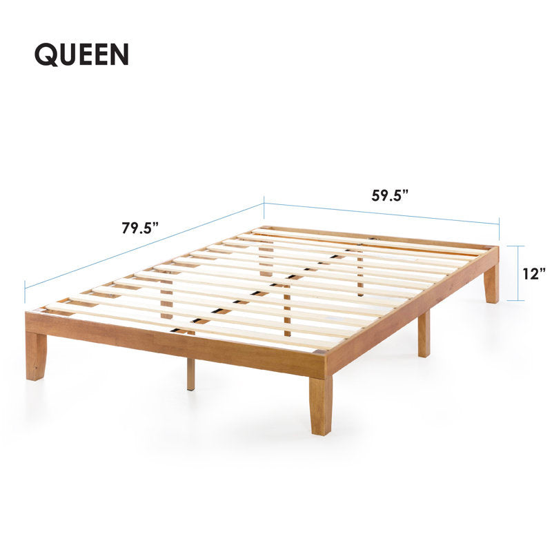 ADOUER WOOD Solid Sheesham Wood Platform Bed