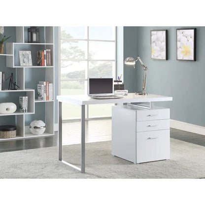 Every Choice Solid Sheesham Wood &Metal Base 3 Drawers Study & Computer Table For Home & Office