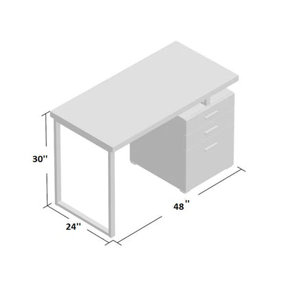 Every Choice Solid Sheesham Wood &Metal Base 3 Drawers Study & Computer Table For Home & Office