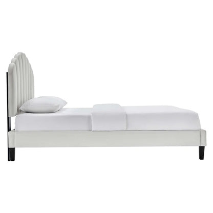 ADOUER WOOD Upholstered Bed Good Look Design in Headboard, Without Storage