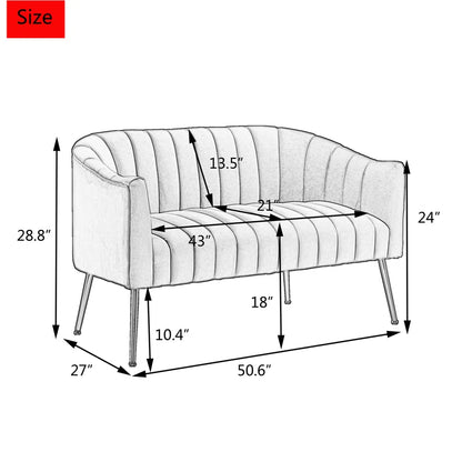 ADOUER WOOD Designer Solid Wood Frame 2 Seater Fabric Sofa