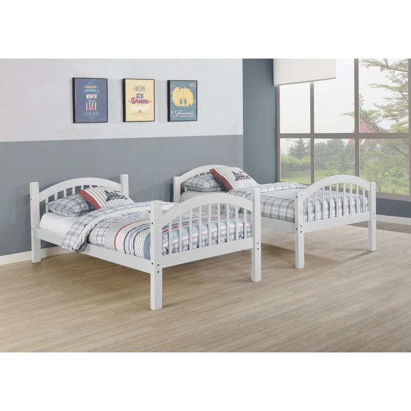 ADOUER WOOD Solid Sheesham Wood Bunk Beds - Convertible into Two Separate Beds