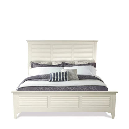 ADOUER WOOD Solid Sheesham White Designer Bed, Without Storage