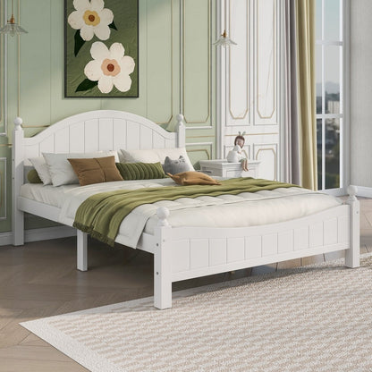 ADOUER WOOD Makes Home Beautiful Solid Sheesham Wood Bed Without Storage For Bedroom (White)