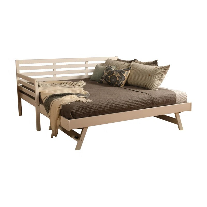 ADOUER WOOD Solid Sheesham Wood Divan/Day Bed Cum Folding Pop-Up Bed For Home