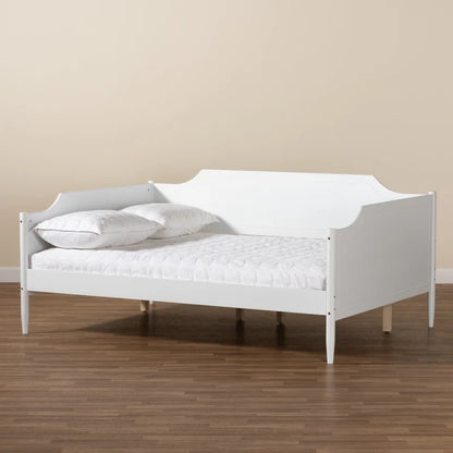 ADOUER WOOD Solid Sheesham Wood PU White Divan (Day Bed) For Home