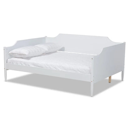 ADOUER WOOD Solid Sheesham Wood PU White Divan (Day Bed) For Home