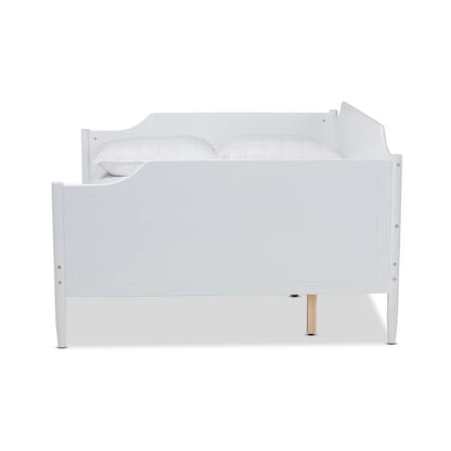 ADOUER WOOD Solid Sheesham Wood PU White Divan (Day Bed) For Home