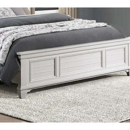 Adouer Wood Standard Solid Sheesham Wood Designer Bed (White)