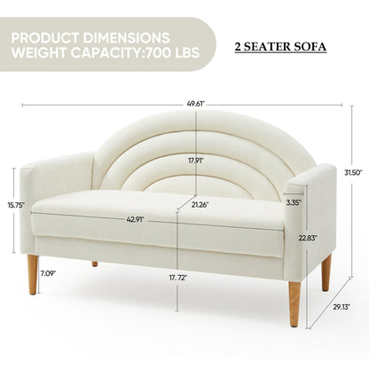 ADOUER WOOD Solid Wood Frame And Solid Wood Leg Modern Upholstered Sofa Set