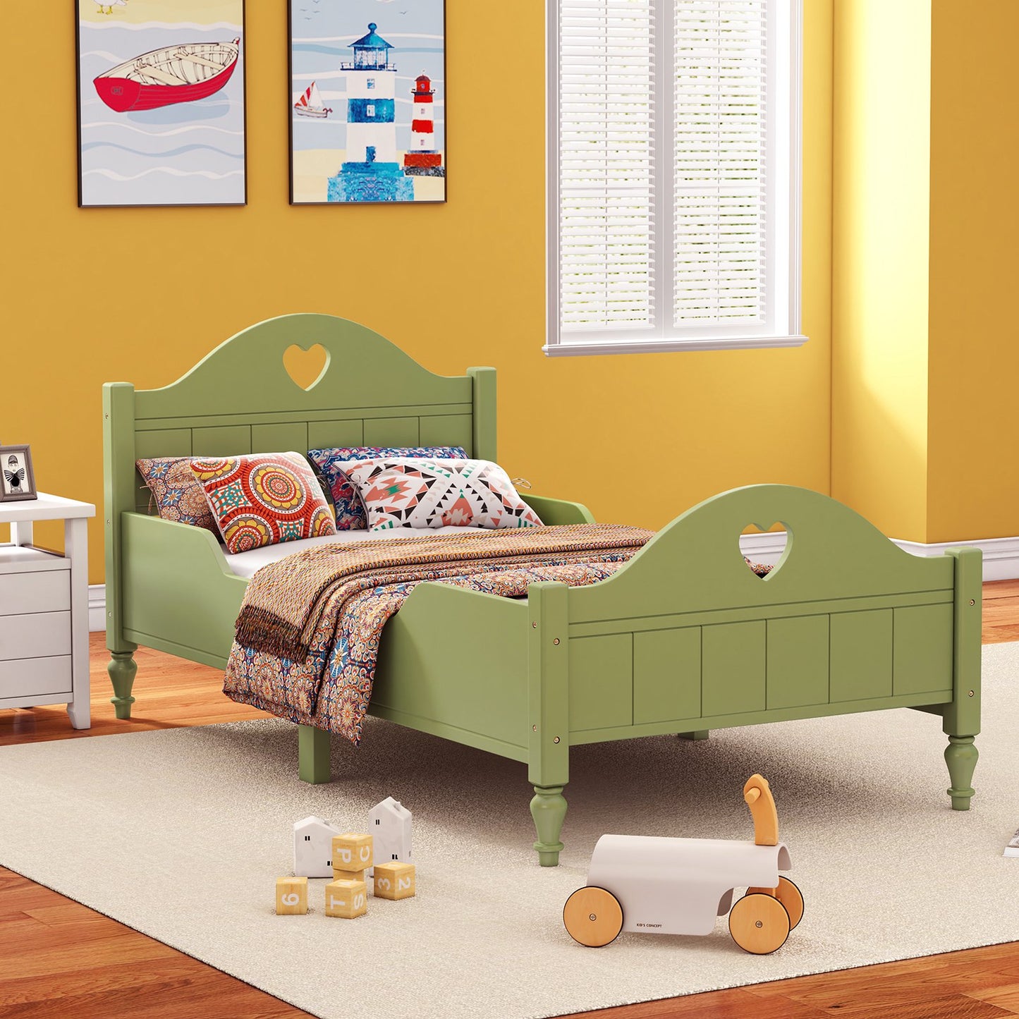 ADOUER WOOD Handcrafted Solid Sheesham Wood Classic Bed for kids