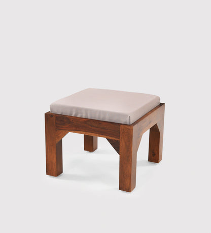 ADOUER WOOD Solid Sheesham Wood Coffee Table Set With 4 Setting Stool (Natural Finish)