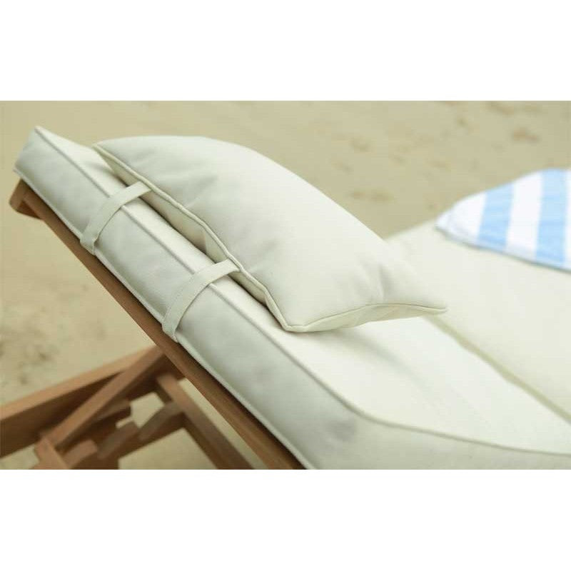 ADOUER WOOD Solid Acacia Wood Outdoor Chaise Lounger With Adjustable Backrest